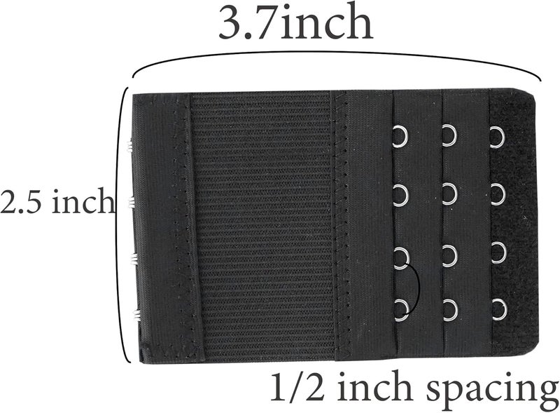 SAMGU Store Bra Extenders 4 Hooks Women's Soft Stretchy Bra Extension Strap, 3 Pieces - Image 4